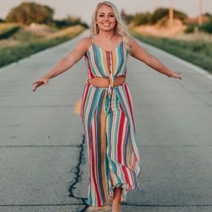 Multi-Colored Jumpsuit Set